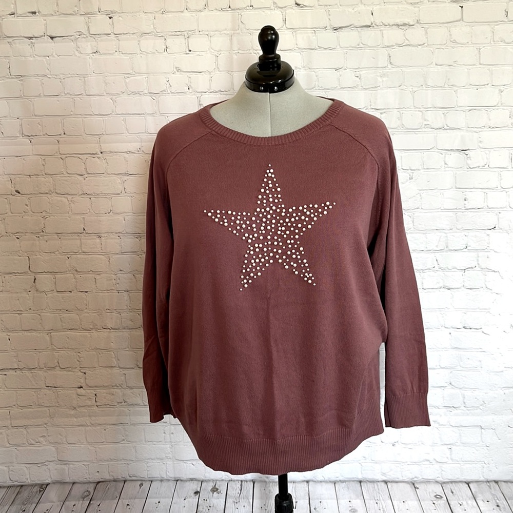 TORRID LIKE NEW LONG SLEEVE SWEATER SIZE 4, EMBELLISHED